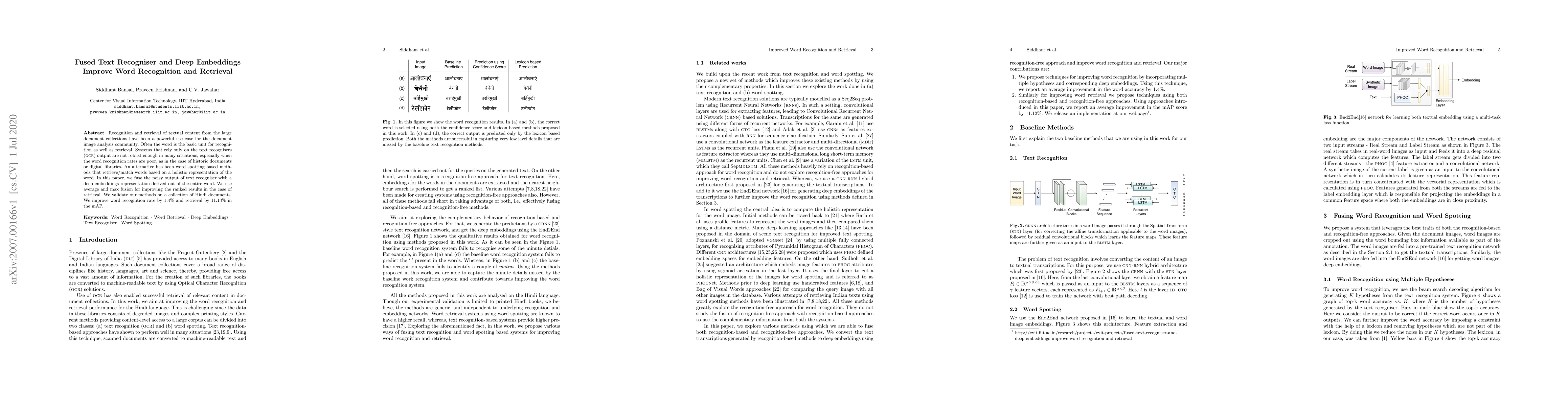 Thumbnail for Fused Text Recogniser and Deep Embeddings Improve Word Recognition and
  Retrieval