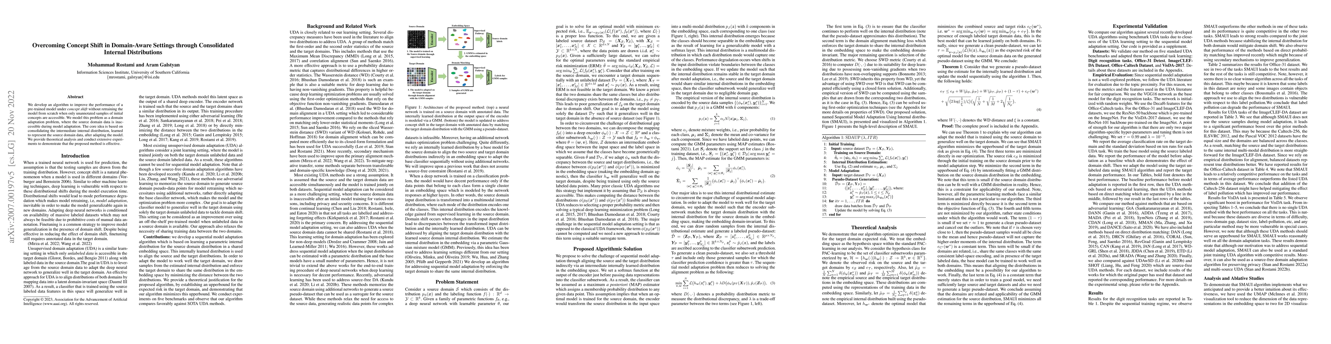 Thumbnail for Overcoming Concept Shift in Domain-Aware Settings through Consolidated
  Internal Distributions