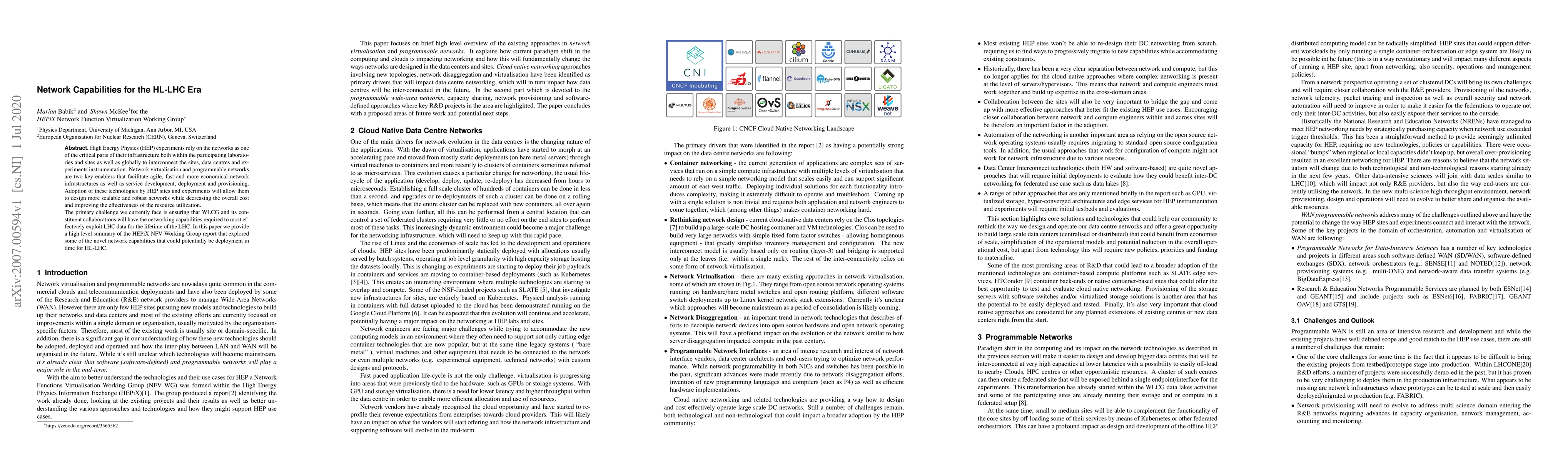 Thumbnail for Network Capabilities for the HL-LHC Era
