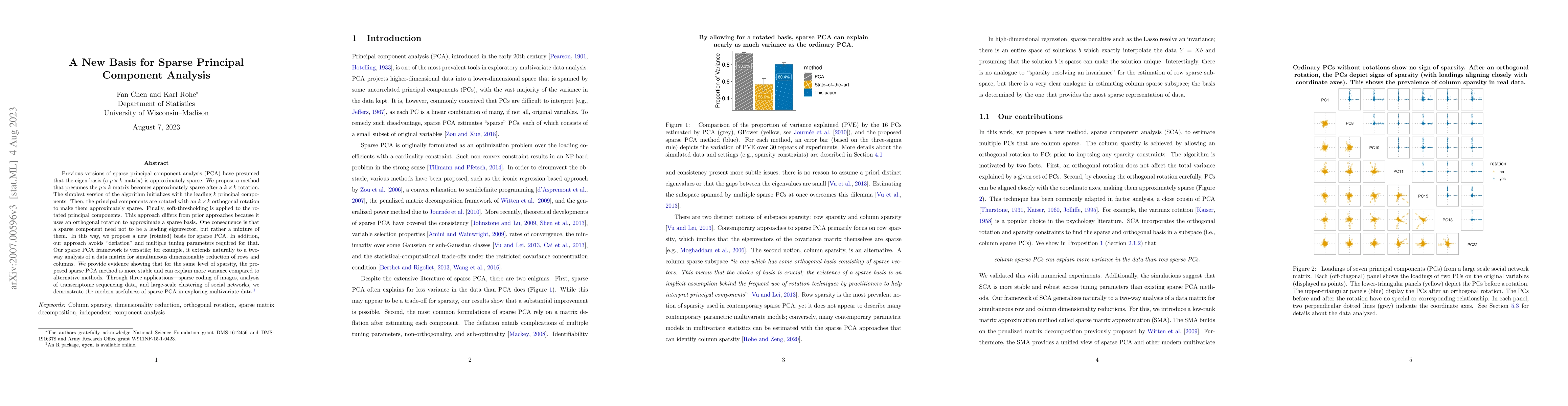 Thumbnail for A New Basis for Sparse Principal Component Analysis