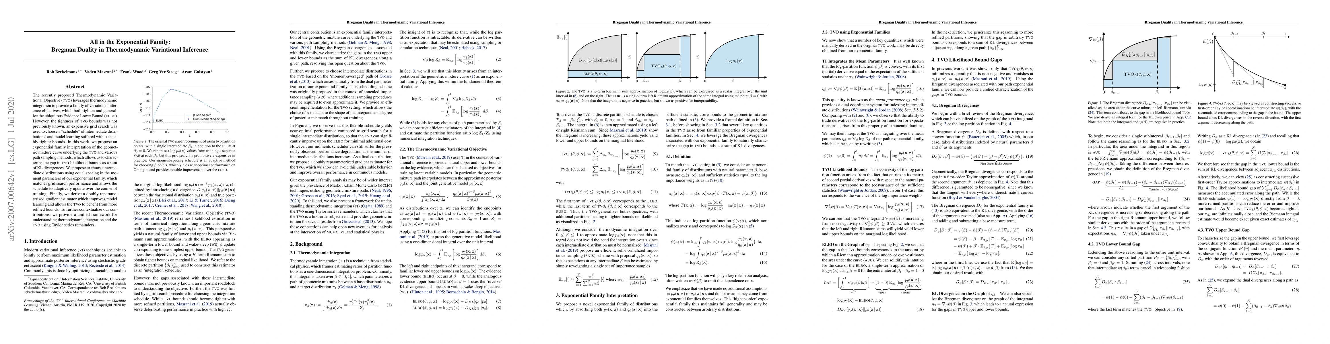 Thumbnail for All in the Exponential Family: Bregman Duality in Thermodynamic
  Variational Inference