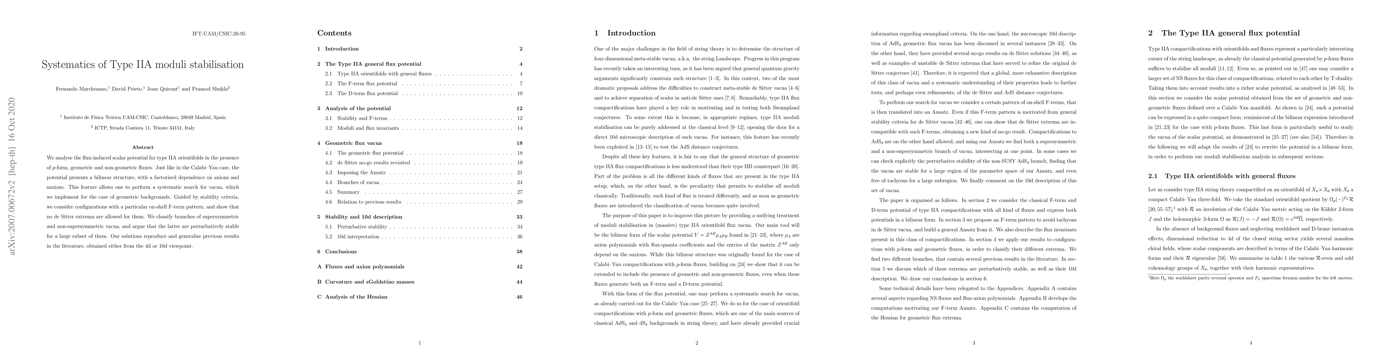 Thumbnail for Systematics of Type IIA moduli stabilisation