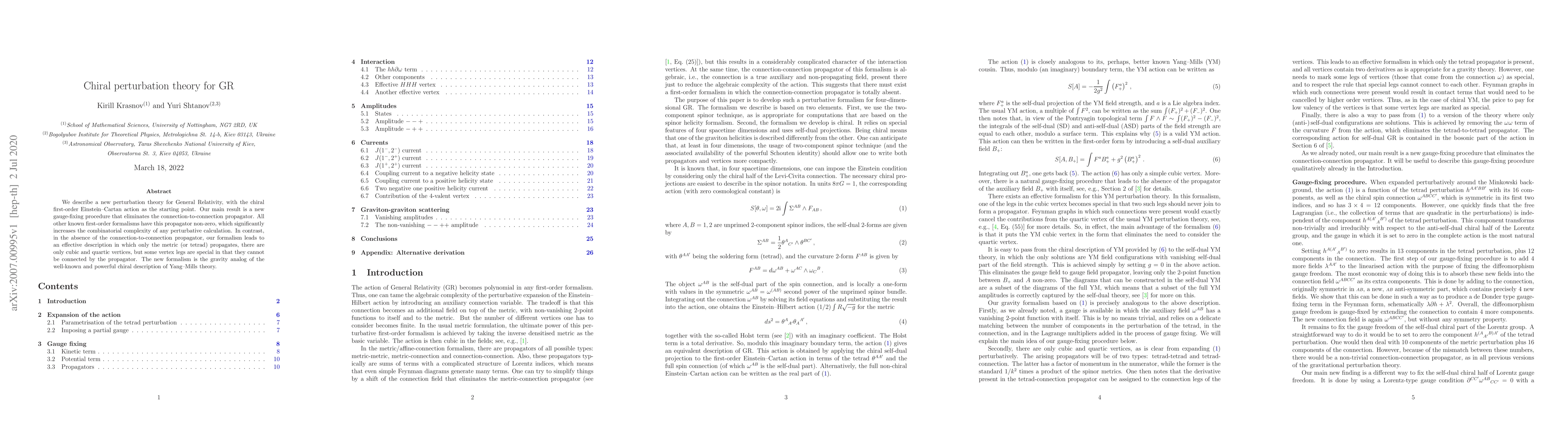 Thumbnail for Chiral perturbation theory for GR