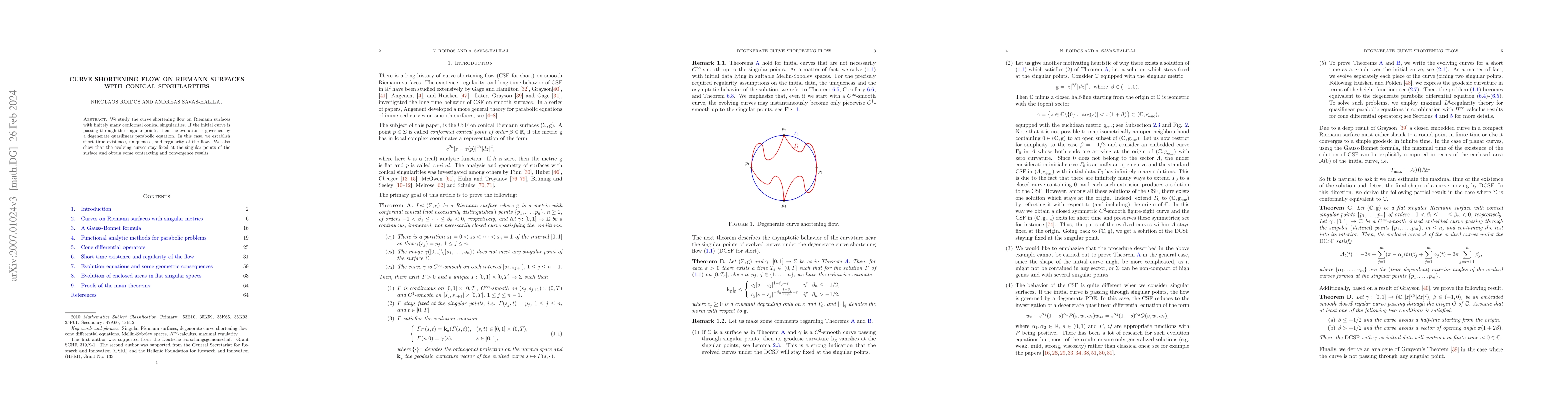 Thumbnail for Curve shortening flow on Riemann surfaces with conical singularities