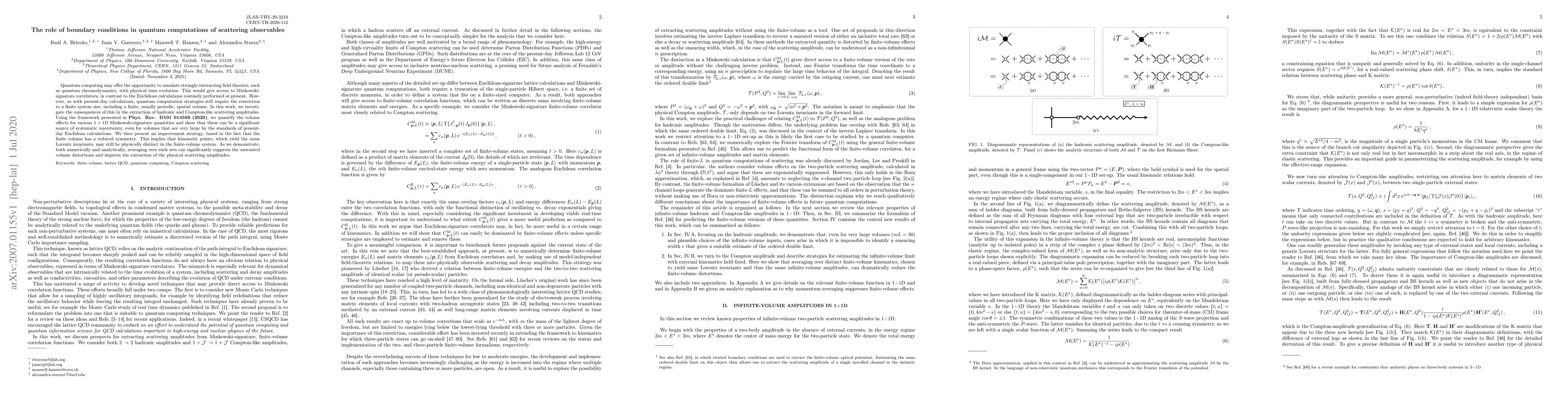 Thumbnail for The role of boundary conditions in quantum computations of scattering
  observables