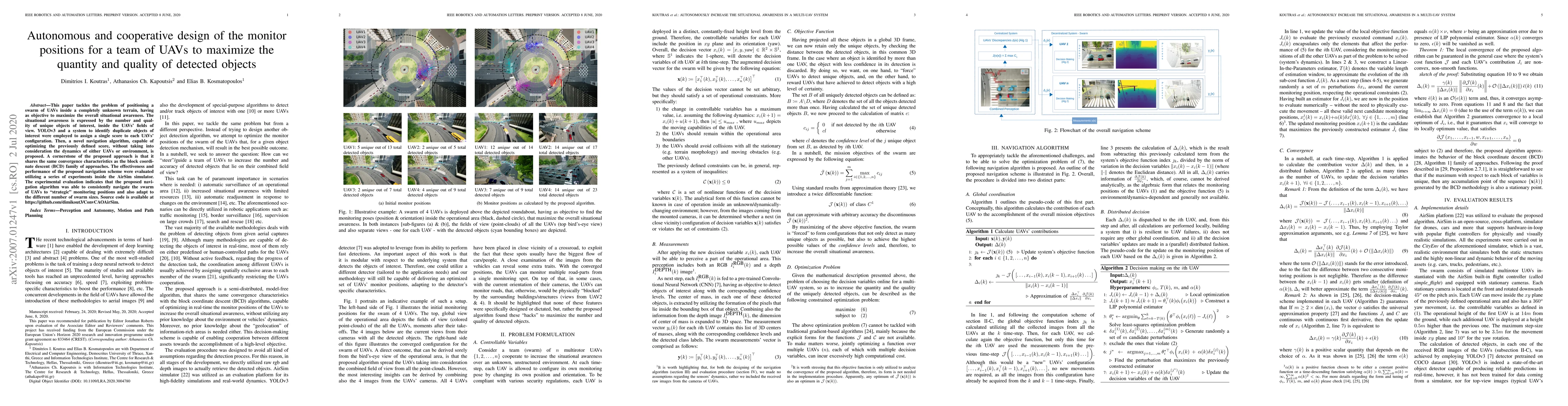 Thumbnail for Autonomous and cooperative design of the monitor positions for a team of
  UAVs to maximize the quantity and quality of detected objects