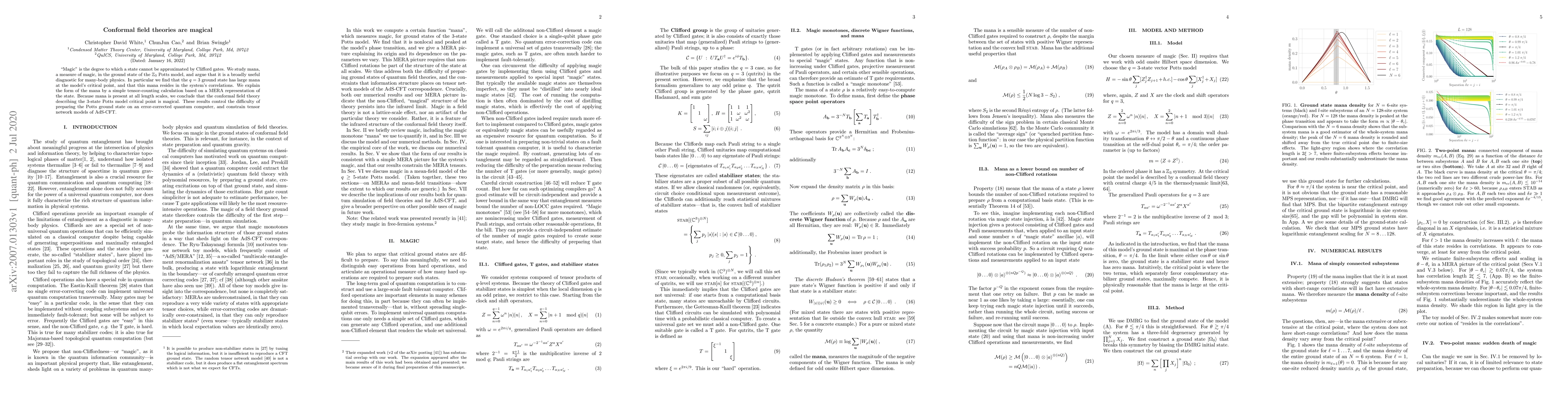 Thumbnail for Conformal field theories are magical