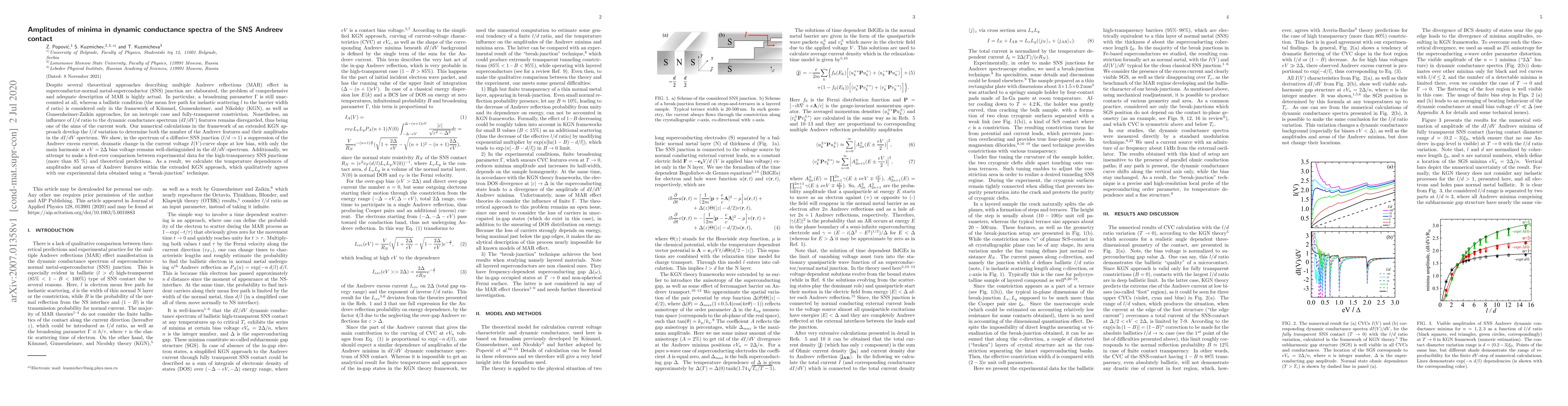 Thumbnail for Amplitudes of minima in dynamic conductance spectra of the SNS Andreev
  contact