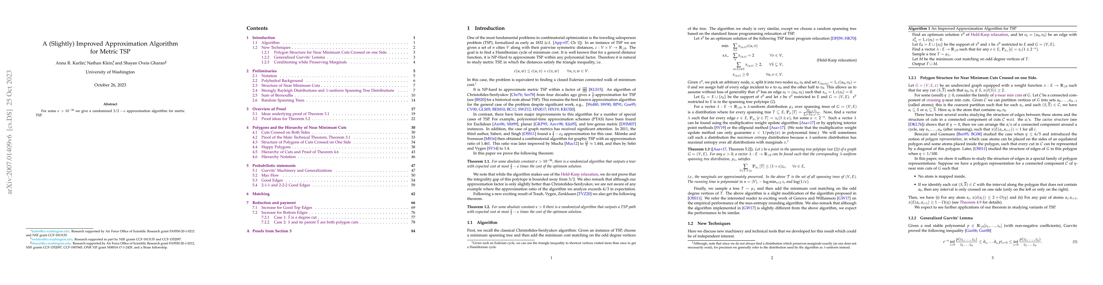 Thumbnail for A (Slightly) Improved Approximation Algorithm for Metric TSP