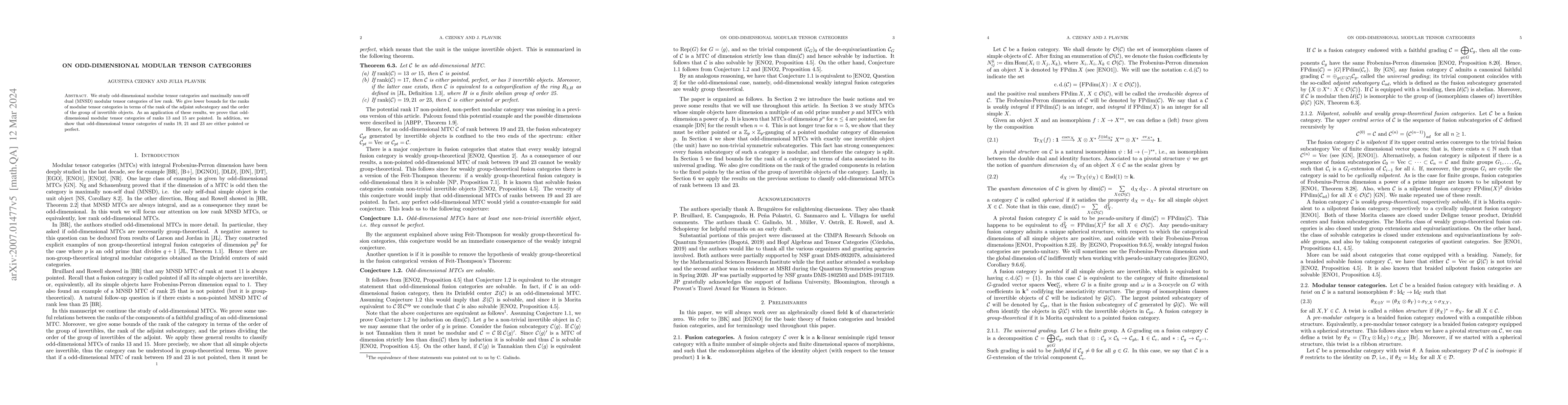 Thumbnail for On odd-dimensional modular tensor categories