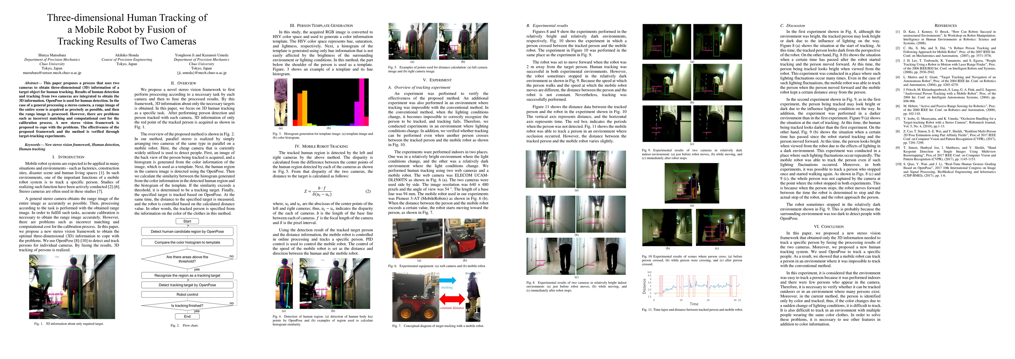 Thumbnail for Three-dimensional Human Tracking of a Mobile Robot by Fusion of Tracking
  Results of Two Cameras