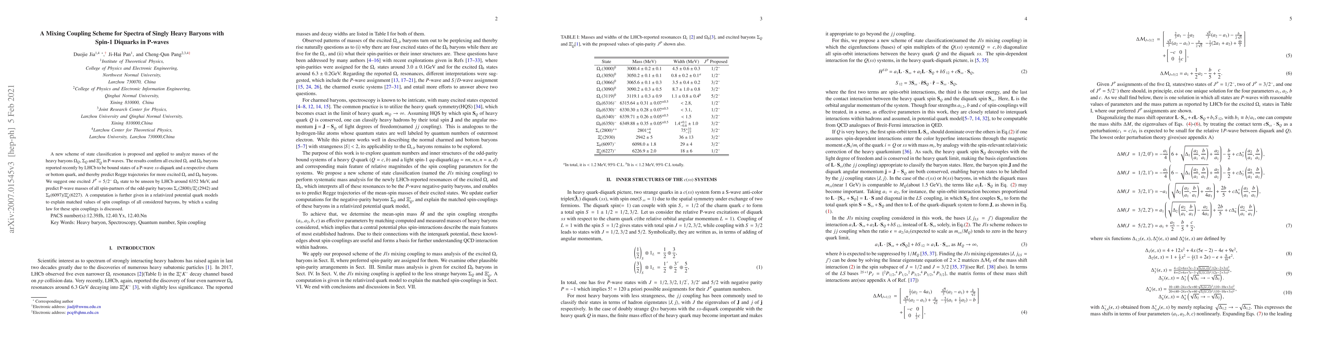 Thumbnail for A Mixing Coupling Scheme for Spectra of Singly Heavy Baryons with Spin-1
  Diquarks in P-waves