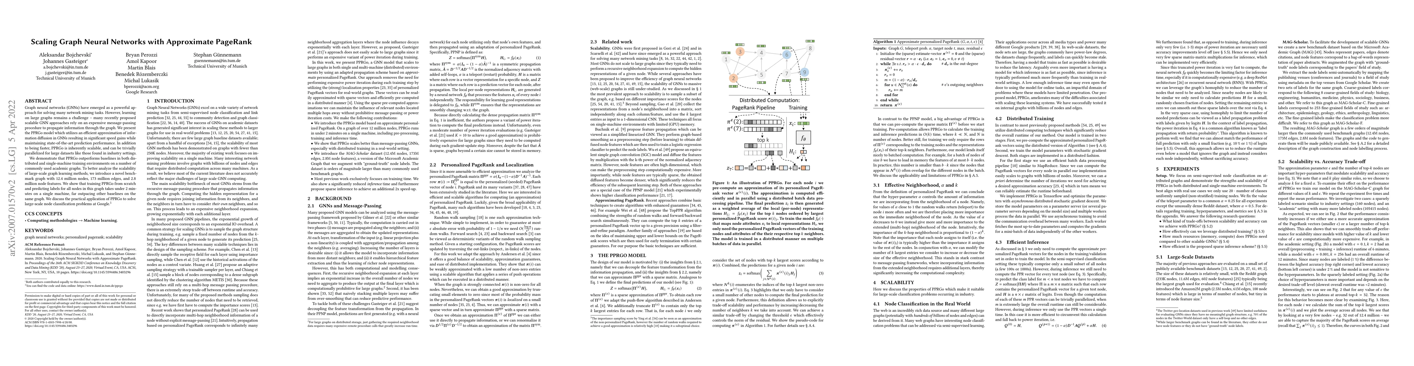Thumbnail for Scaling Graph Neural Networks with Approximate PageRank