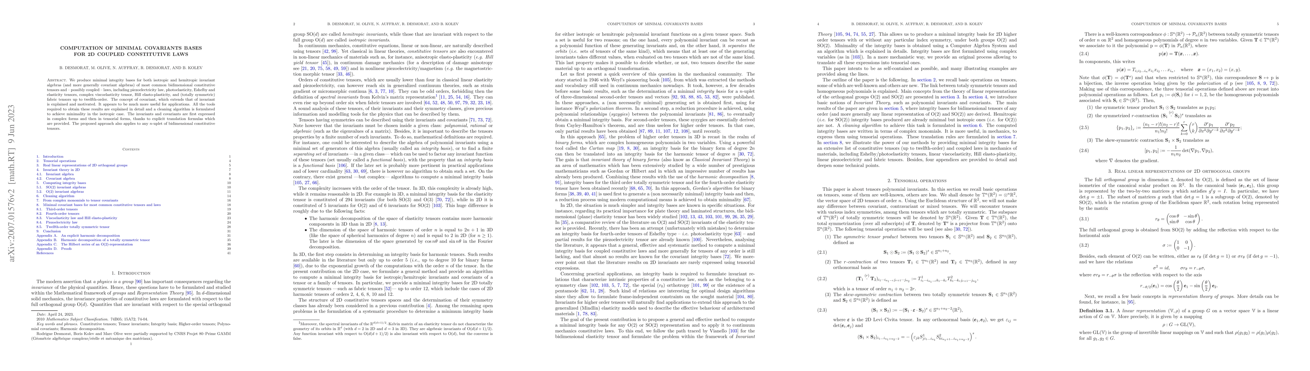 Thumbnail for Computation of minimal covariants bases for 2D coupled constitutive laws