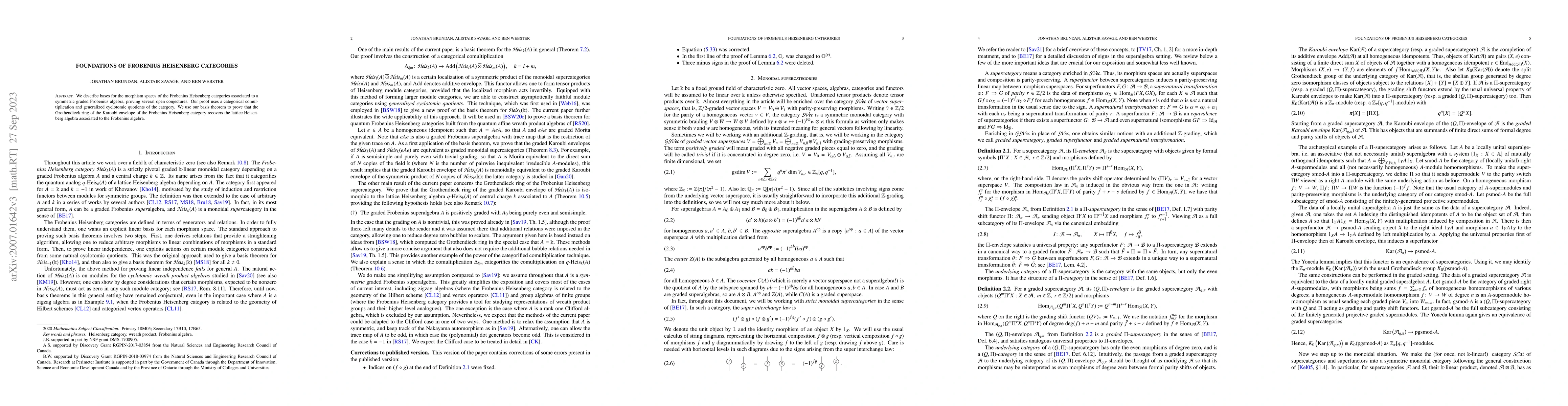 Thumbnail for Foundations of Frobenius Heisenberg categories