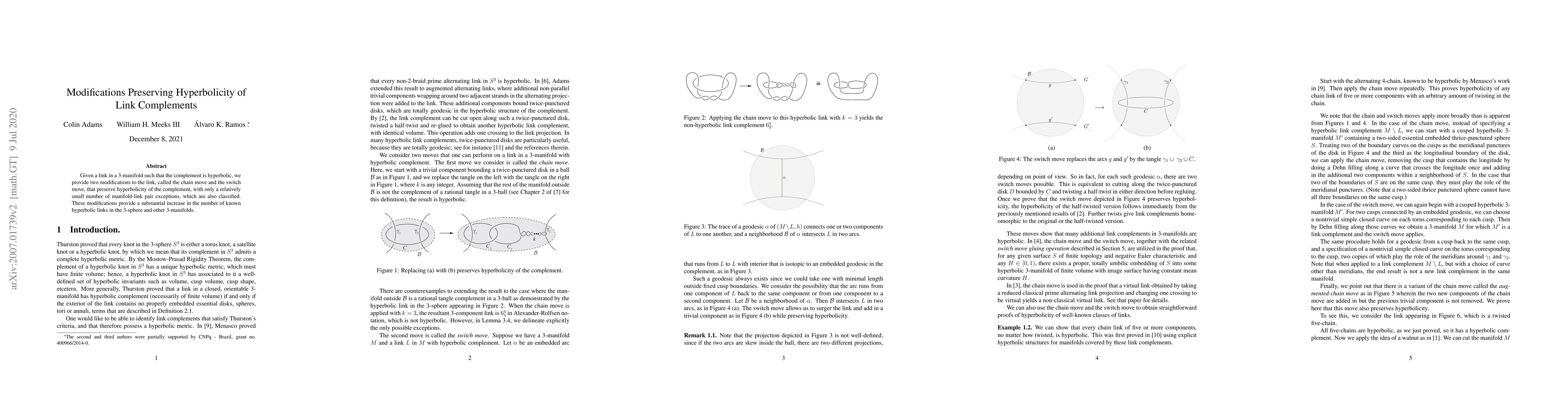 Thumbnail for Modifications Preserving Hyperbolicity of Link Complements
