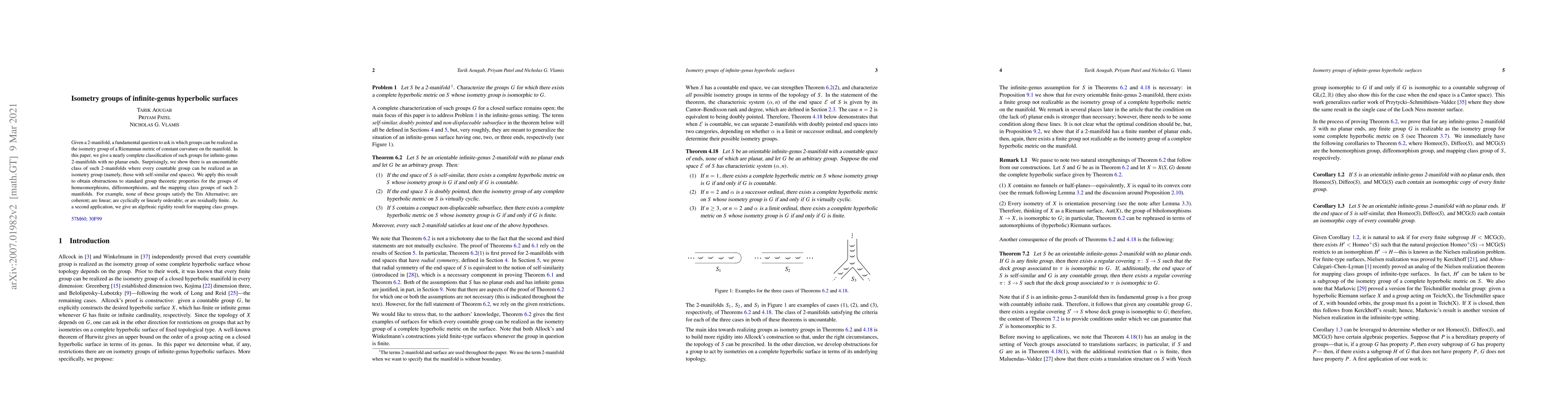 Thumbnail for Isometry groups of infinite-genus hyperbolic surfaces