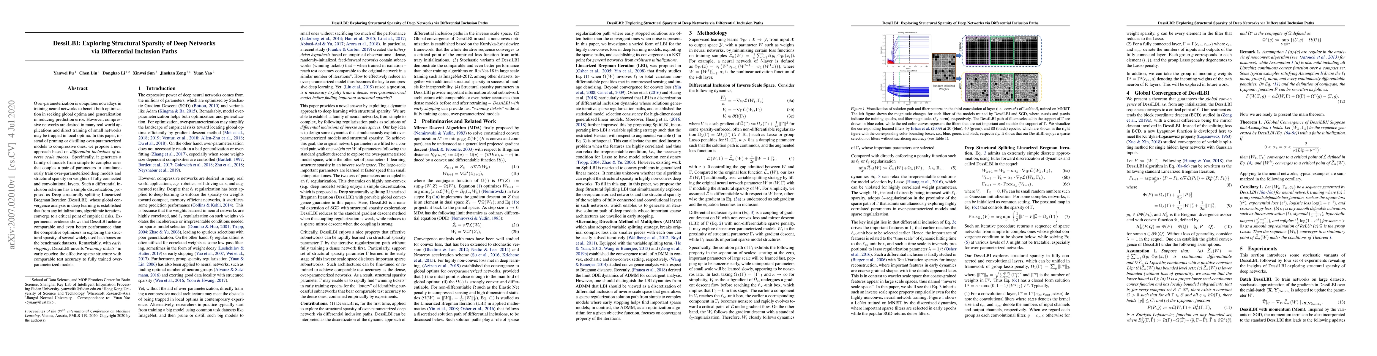 Thumbnail for DessiLBI: Exploring Structural Sparsity of Deep Networks via
  Differential Inclusion Paths
