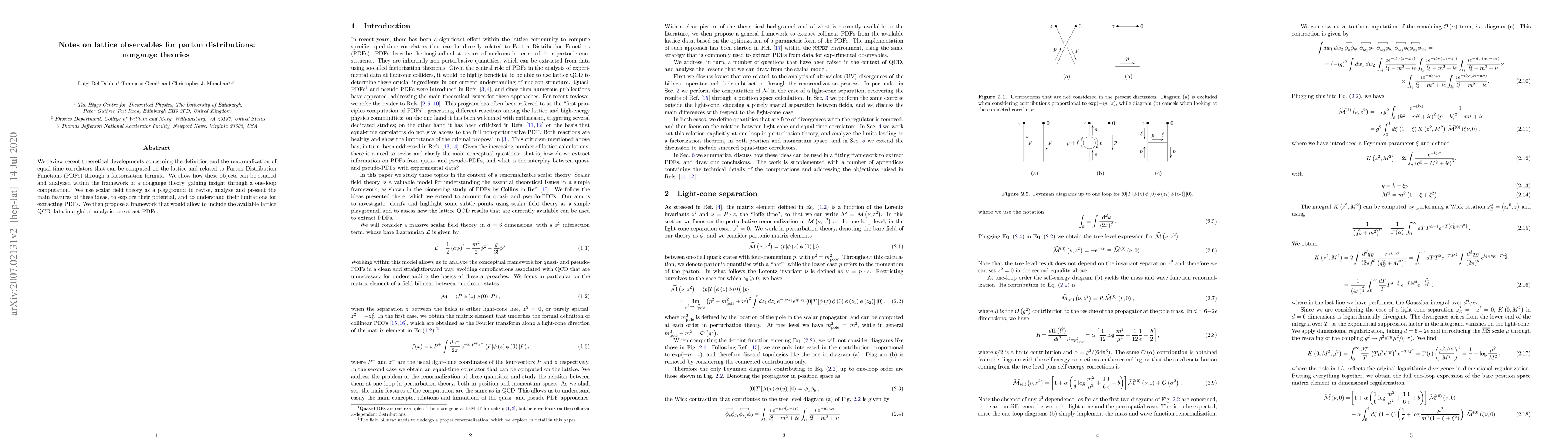 Thumbnail for Notes on lattice observables for parton distributions: nongauge theories