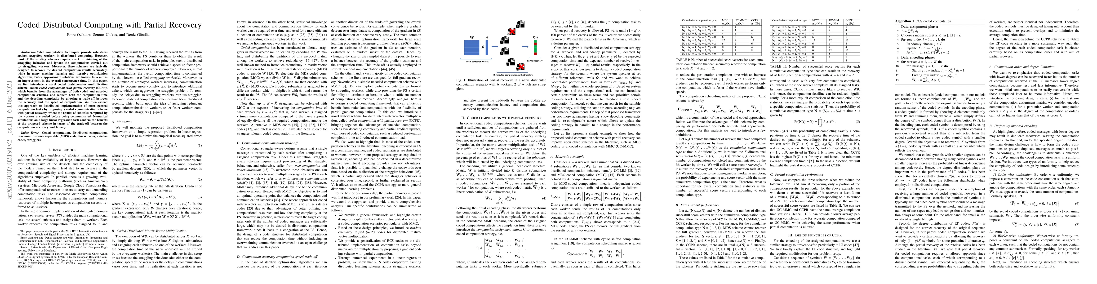 Thumbnail for Coded Distributed Computing with Partial Recovery