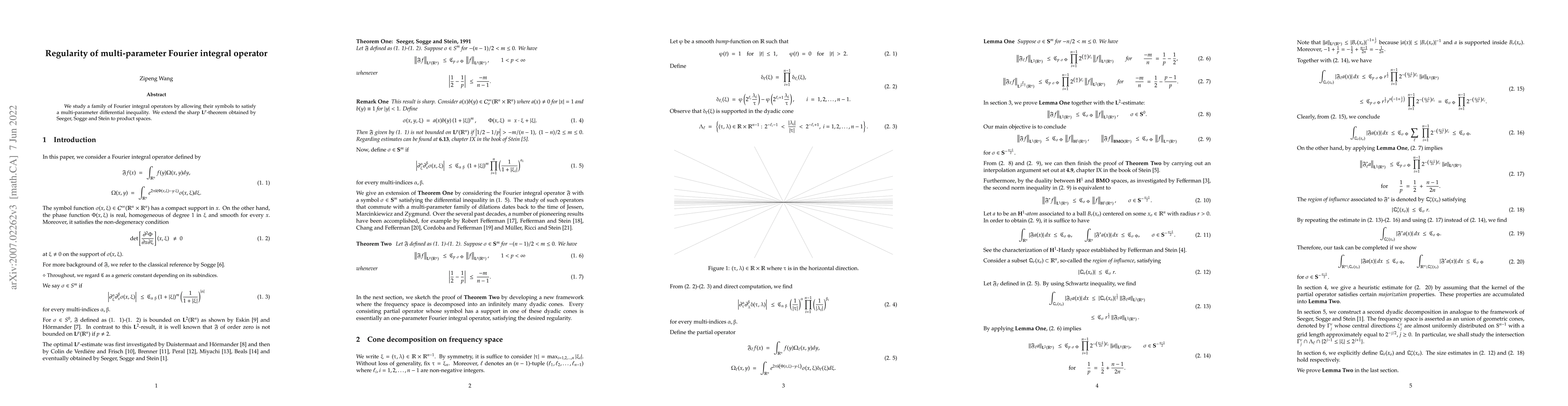 Thumbnail for Regularity of multi-parameter Fourier integral operator