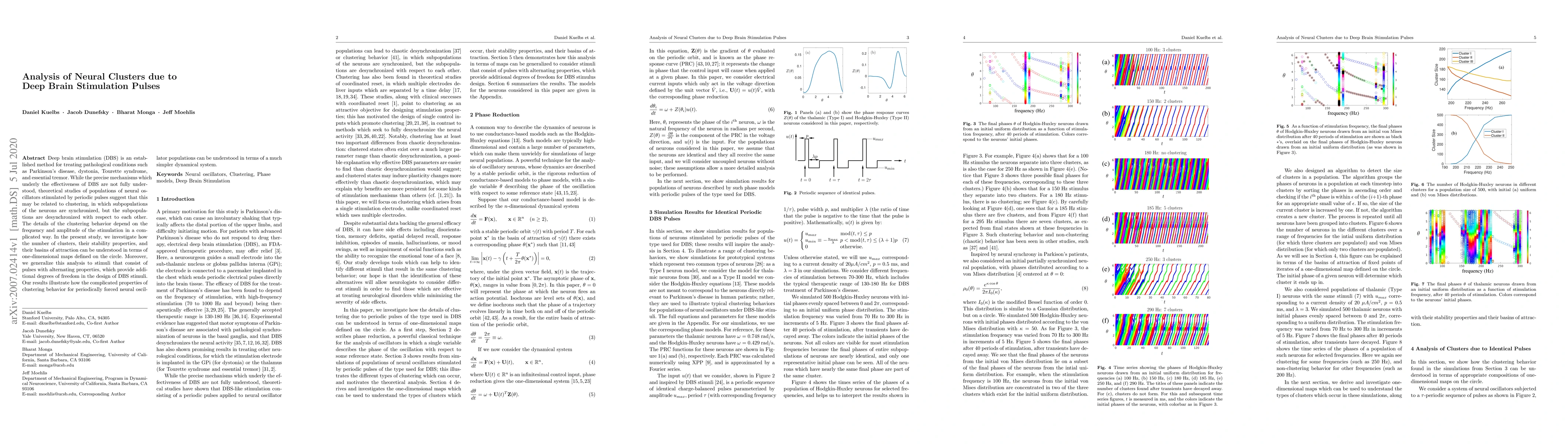 Thumbnail for Analysis of Neural Clusters due to Deep Brain Stimulation Pulses