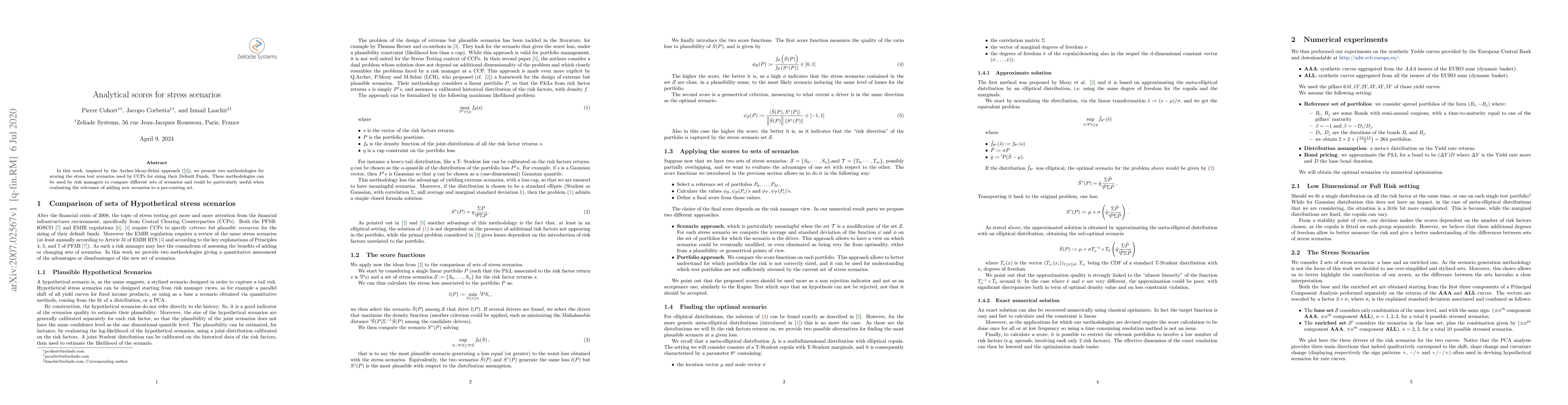 Thumbnail for Analytical scores for stress scenarios