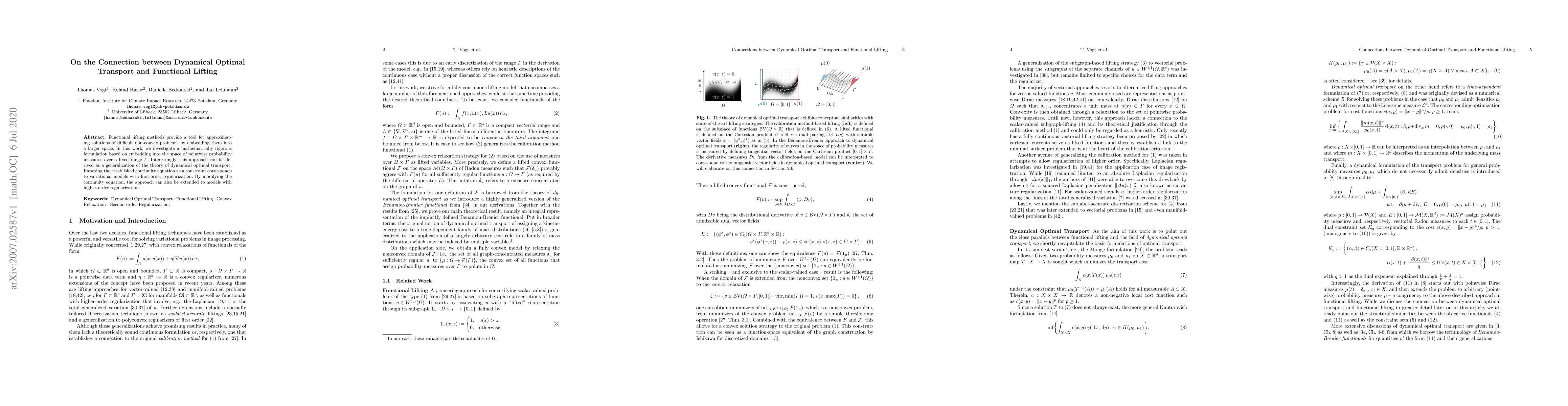 Thumbnail for On the Connection between Dynamical Optimal Transport and Functional
  Lifting