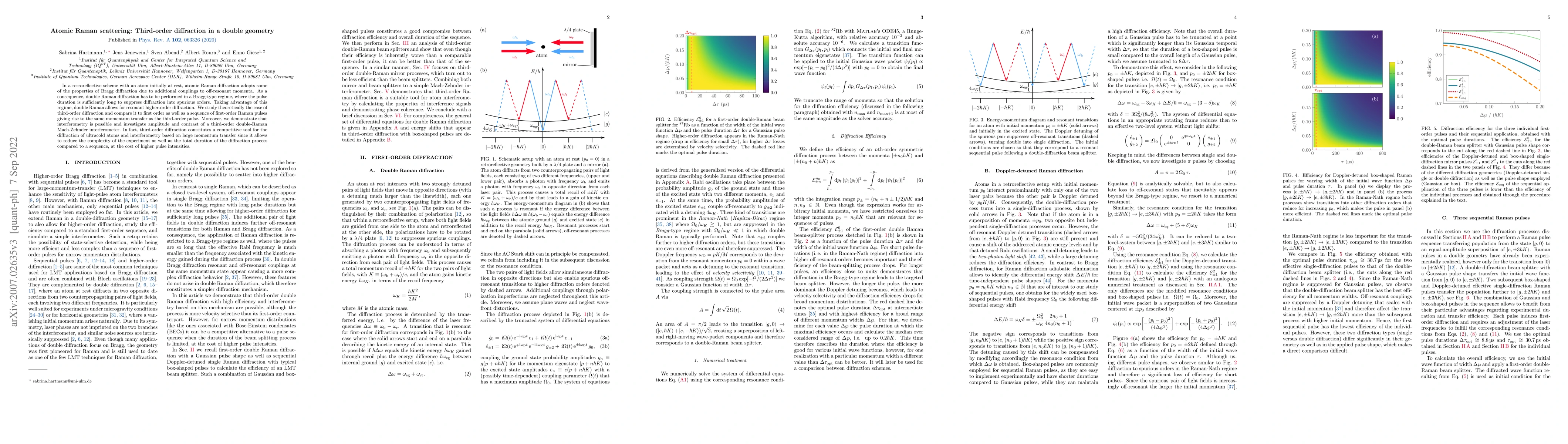 Thumbnail for Atomic Raman scattering: Third-order diffraction in a double geometry