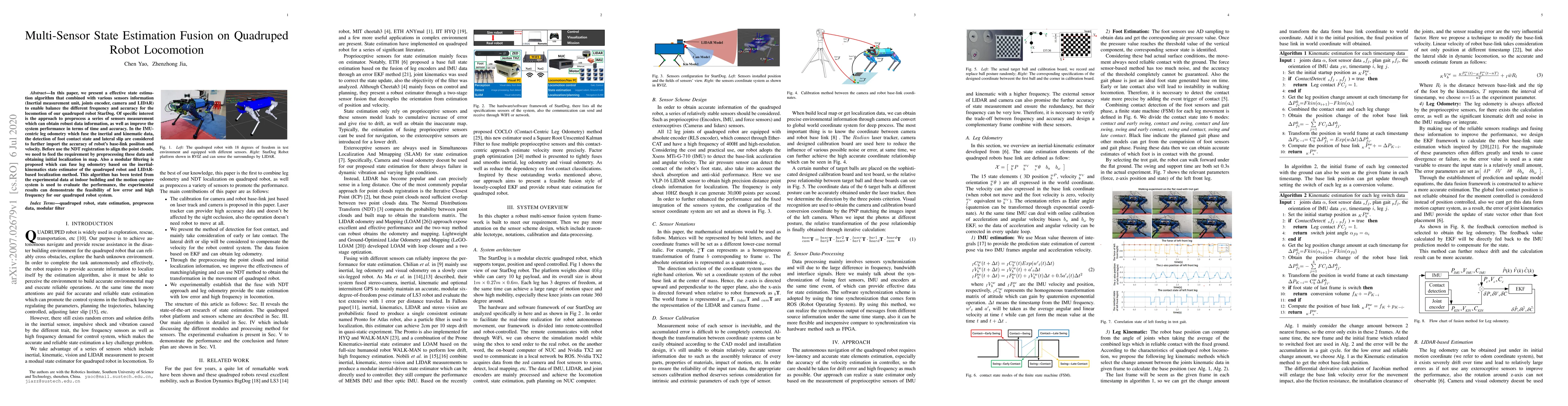 Thumbnail for Multi-Sensor State Estimation Fusion on Quadruped Robot Locomotion