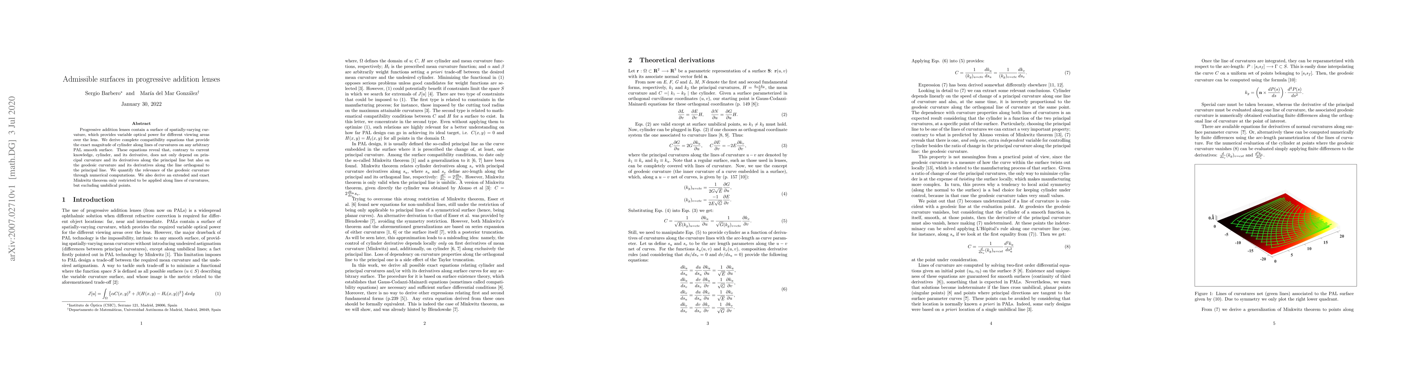 Thumbnail for Admissible surfaces in progressive addition lenses