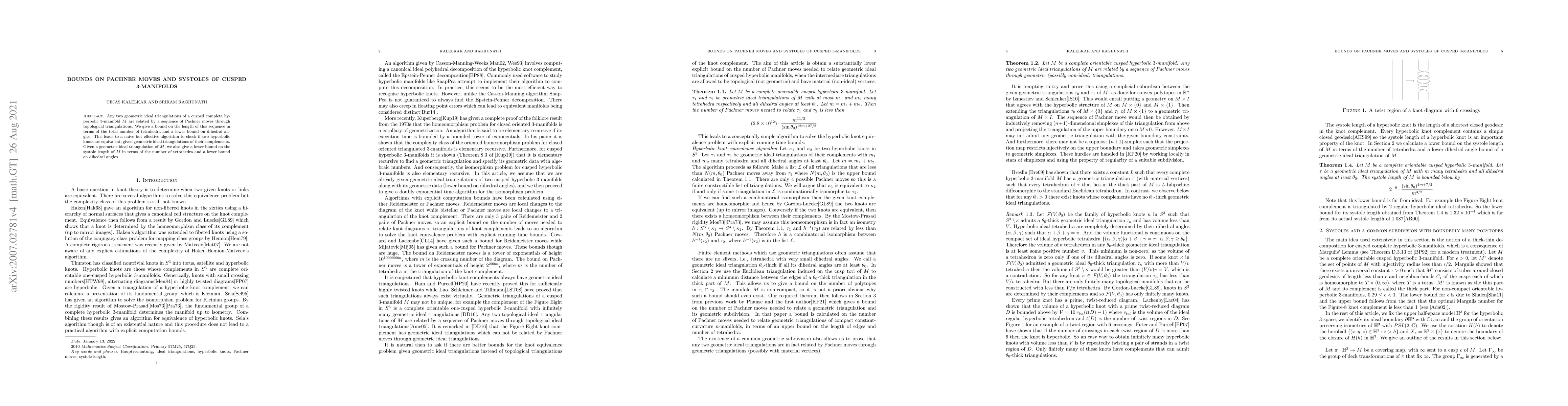Thumbnail for Bounds on Pachner moves and systoles of cusped 3-manifolds