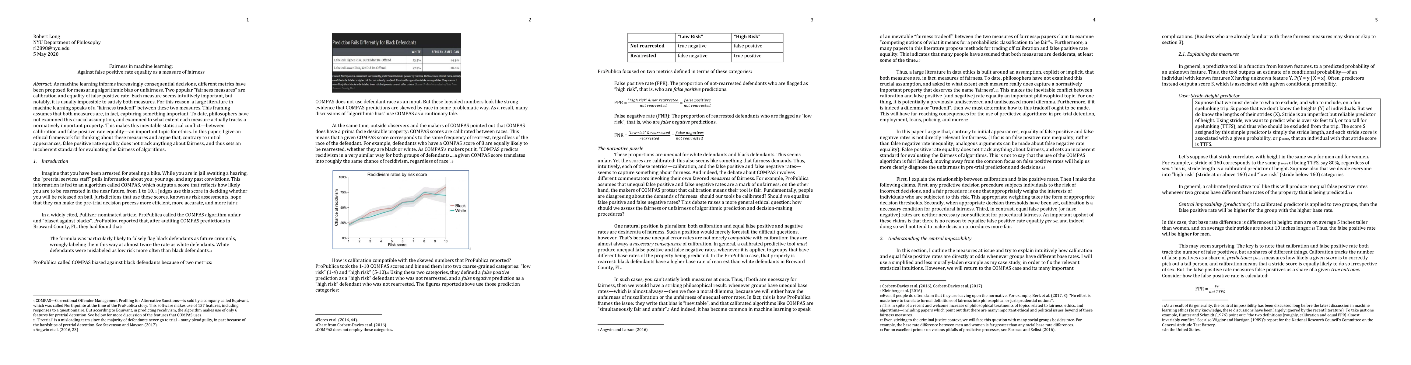 Thumbnail for Fairness in machine learning: against false positive rate equality as a
  measure of fairness