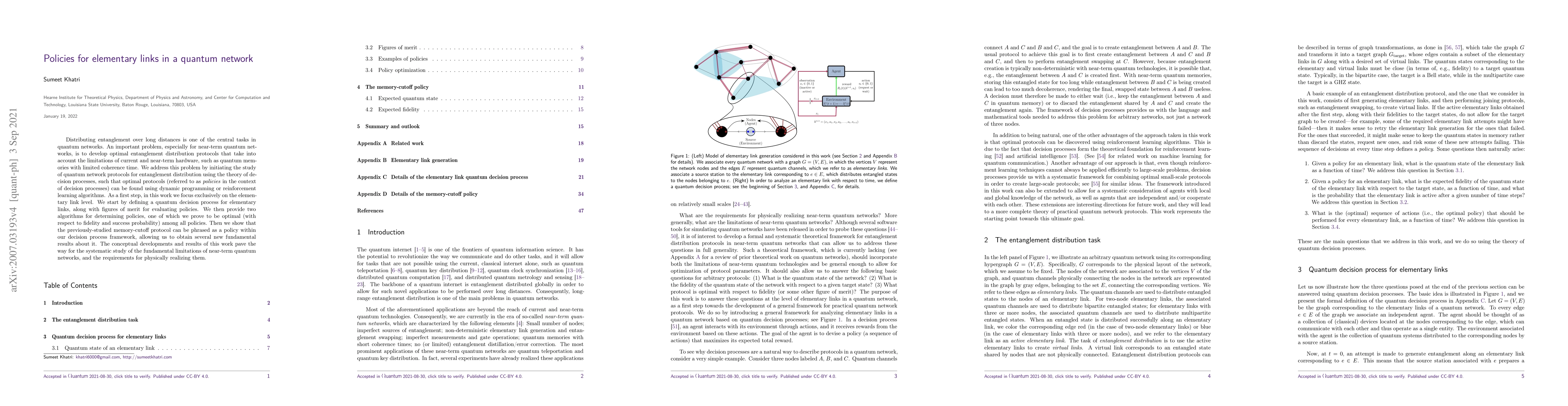 Thumbnail for Policies for elementary links in a quantum network