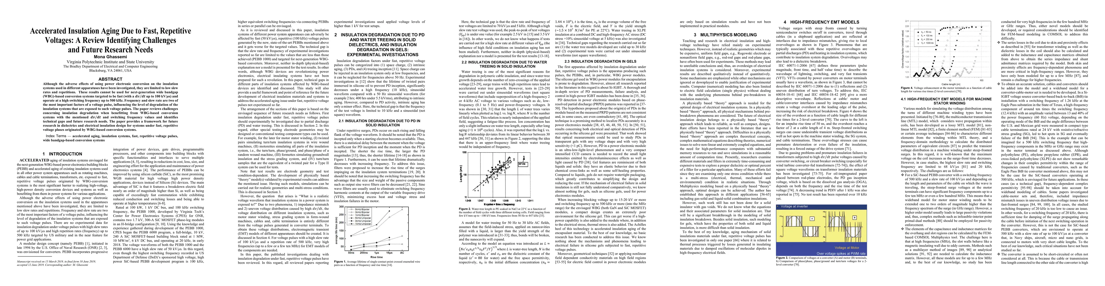 Thumbnail for Accelerated Insulation Aging Due to Fast, Repetitive Voltages: A Review
  Identifying Challenges and Future Research Needs