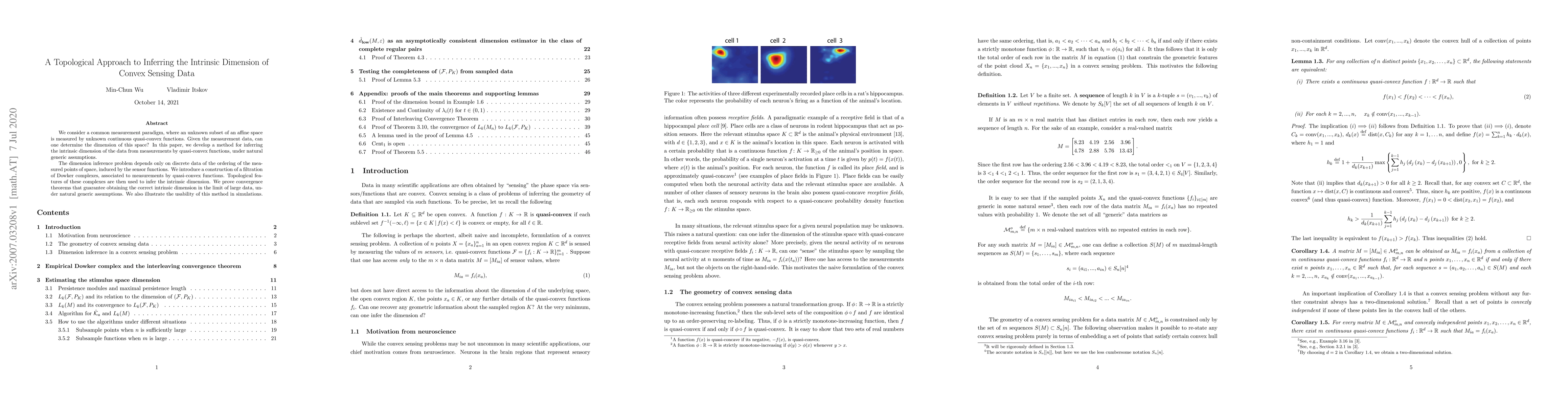 Thumbnail for A Topological Approach to Inferring the Intrinsic Dimension of Convex
  Sensing Data