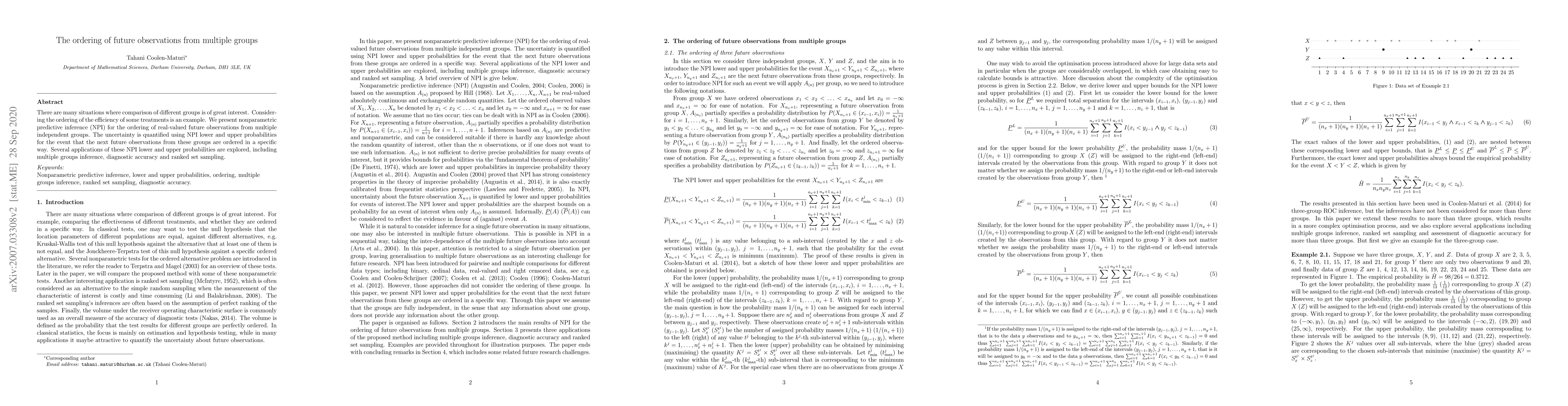 Thumbnail for The ordering of future observations from multiple groups