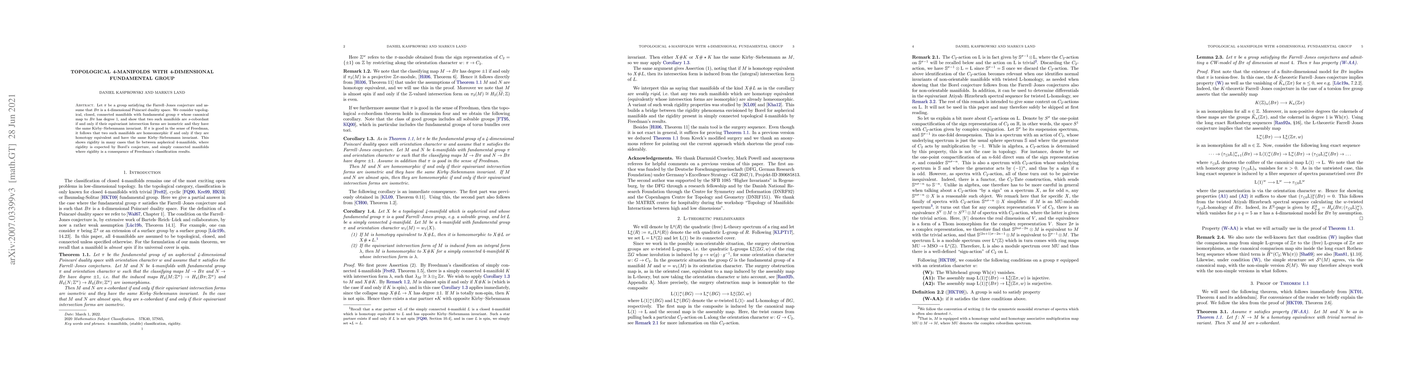 Thumbnail for Topological 4-manifolds with 4-dimensional fundamental group