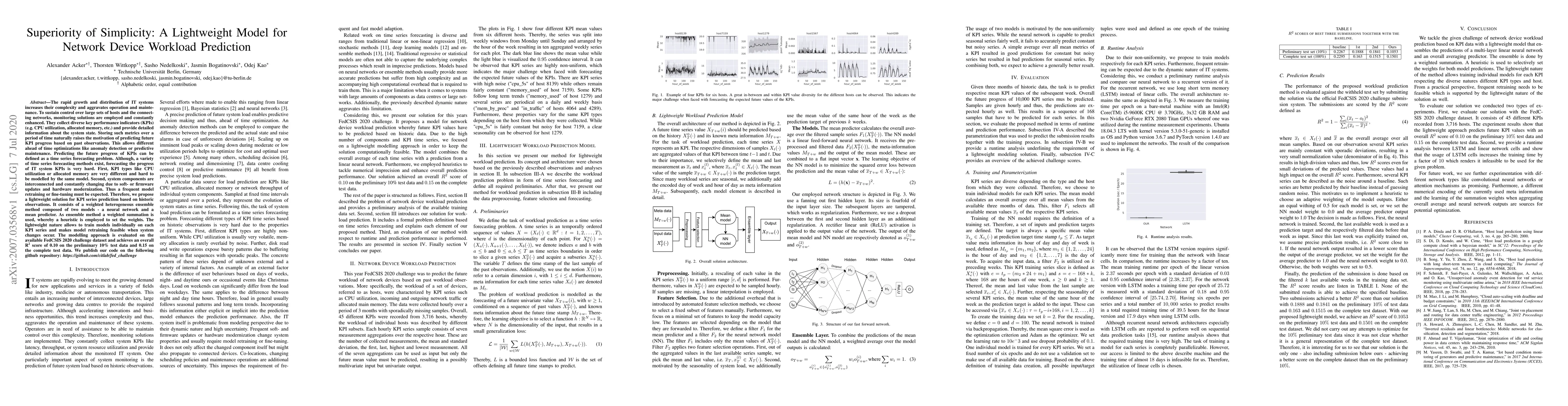 Thumbnail for Superiority of Simplicity: A Lightweight Model for Network Device
  Workload Prediction