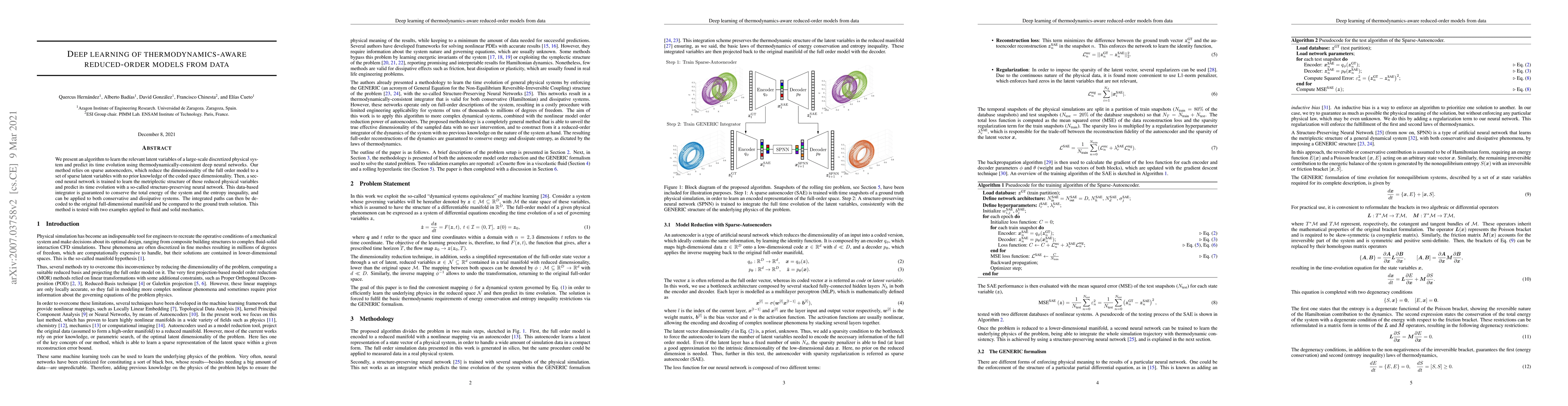 Thumbnail for Deep learning of thermodynamics-aware reduced-order models from data
