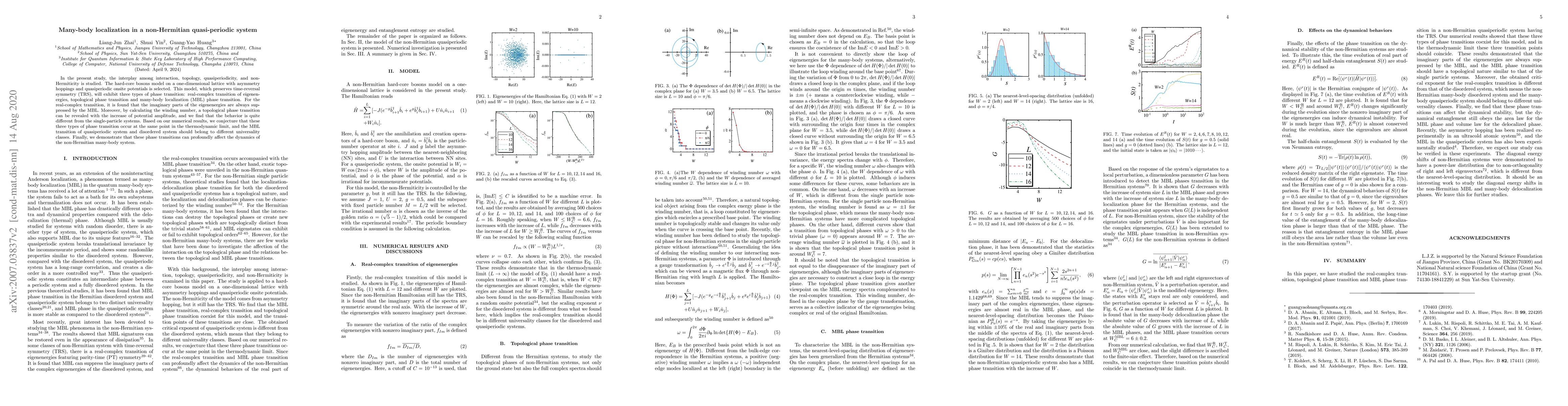 Thumbnail for Many-body localization in a non-Hermitian quasi-periodic system