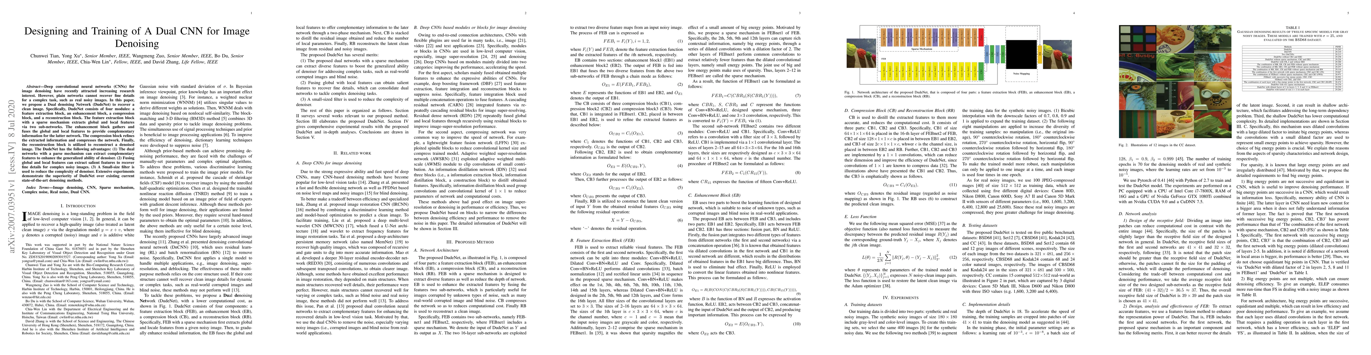 Thumbnail for Designing and Training of A Dual CNN for Image Denoising