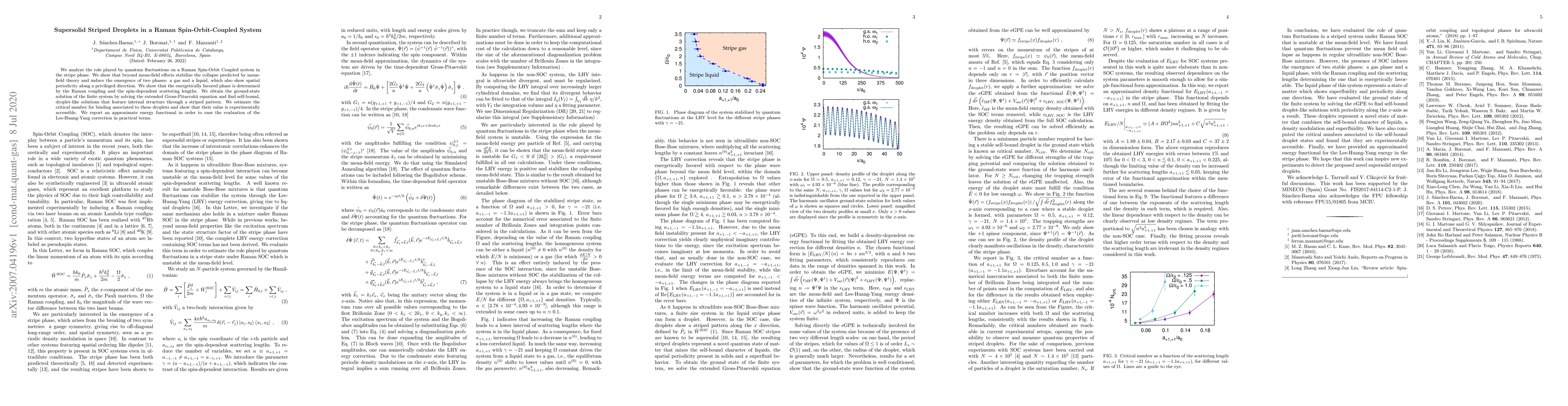 Thumbnail for Supersolid Striped Droplets in a Raman Spin-Orbit-Coupled System
