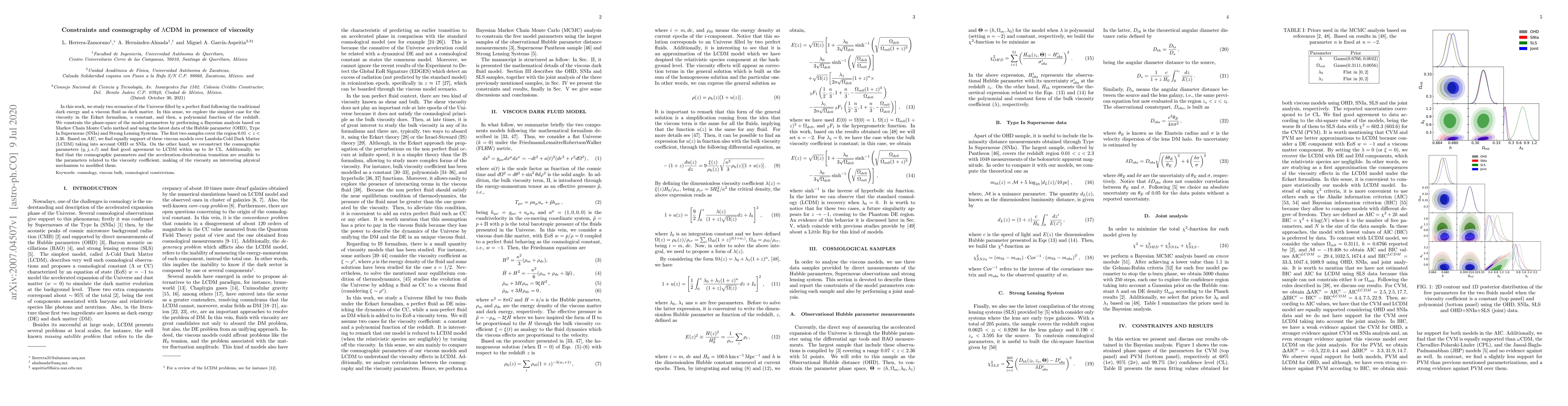 Thumbnail for Constraints and cosmography of $\Lambda$CDM in presence of viscosity
