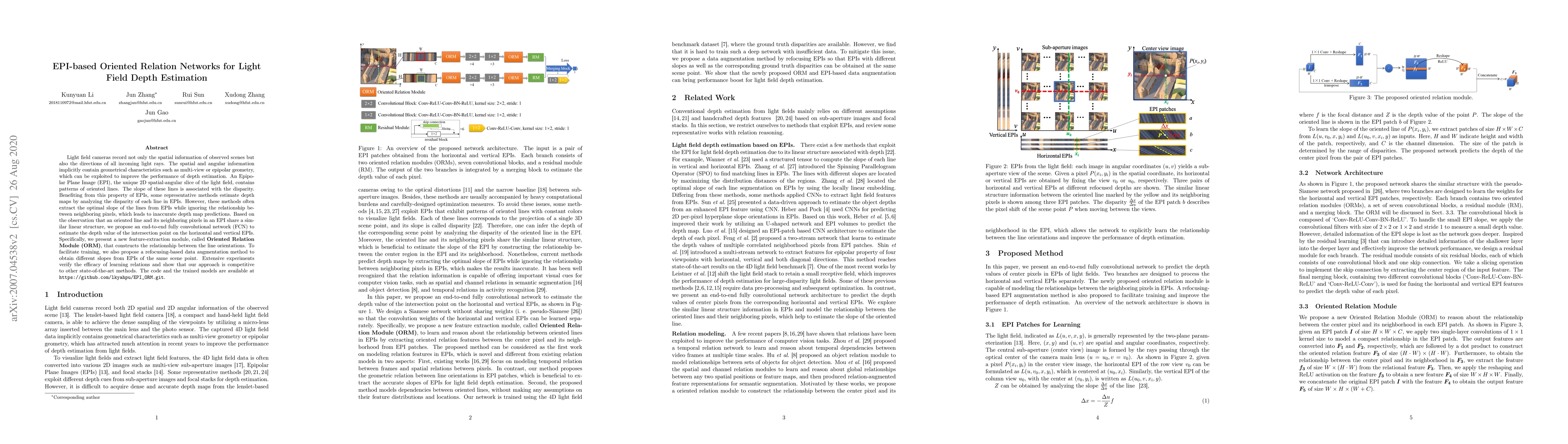 Thumbnail for EPI-based Oriented Relation Networks for Light Field Depth Estimation