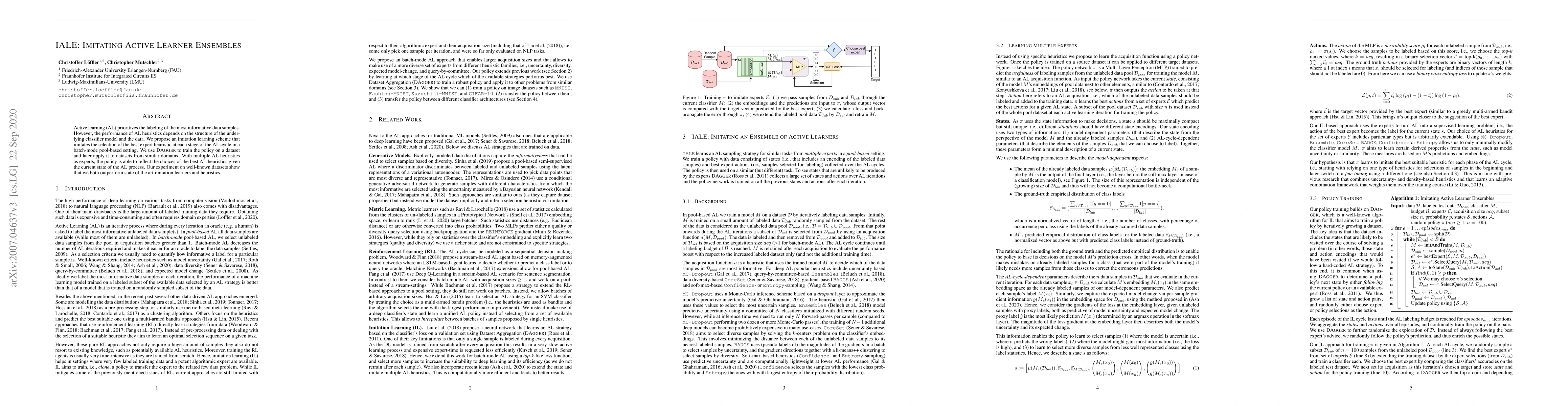 Thumbnail for IALE: Imitating Active Learner Ensembles