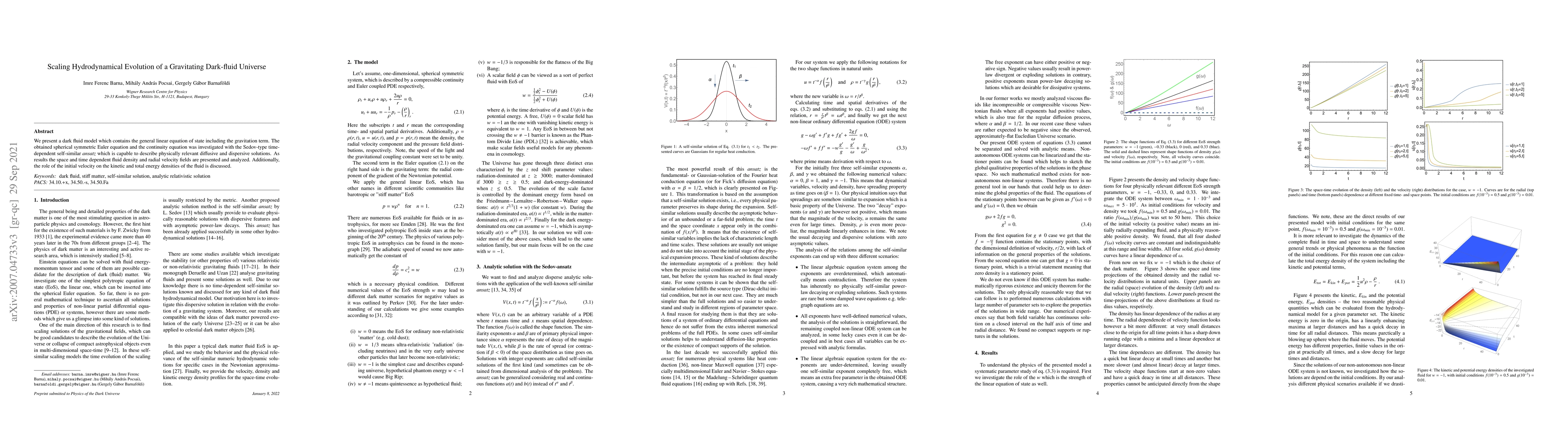 Thumbnail for Scaling Hydrodynamical Evolution of a Gravitating Dark-fluid Universe