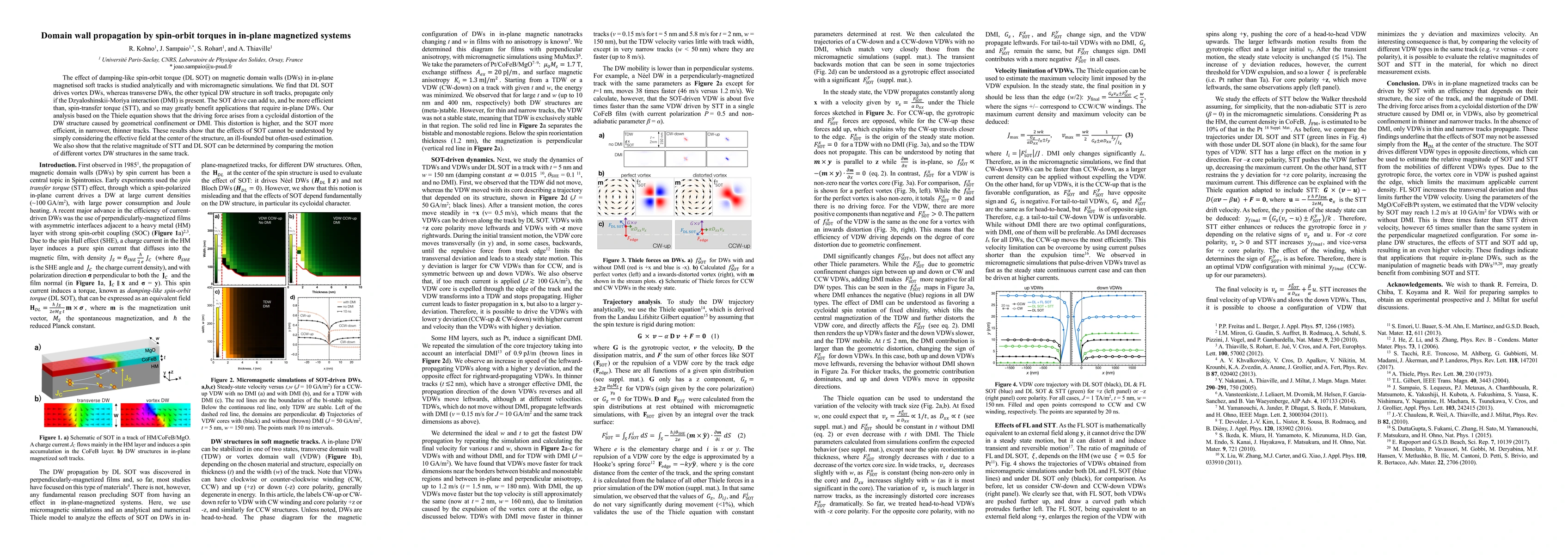 Thumbnail for Domain wall propagation by spin-orbit torques in in-plane magnetized
  systems