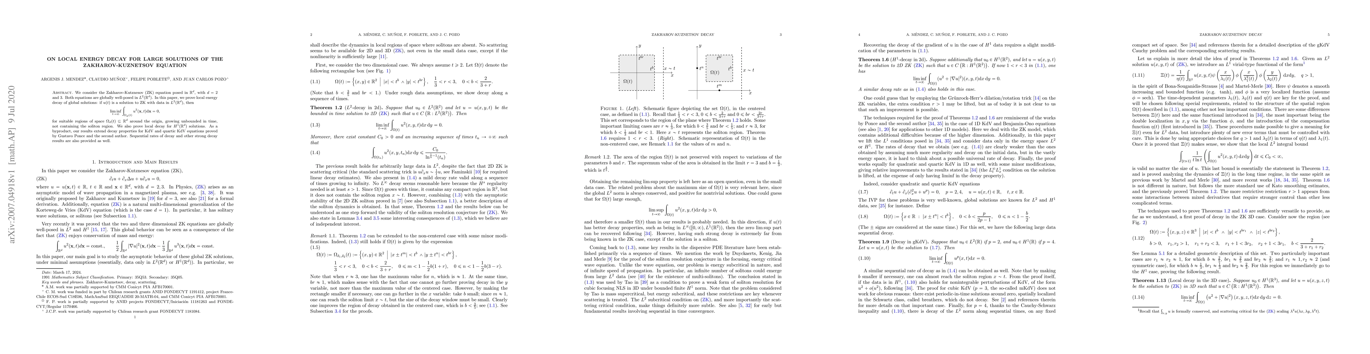 Thumbnail for On local energy decay for large solutions of the Zakharov-Kuznetsov
  equation