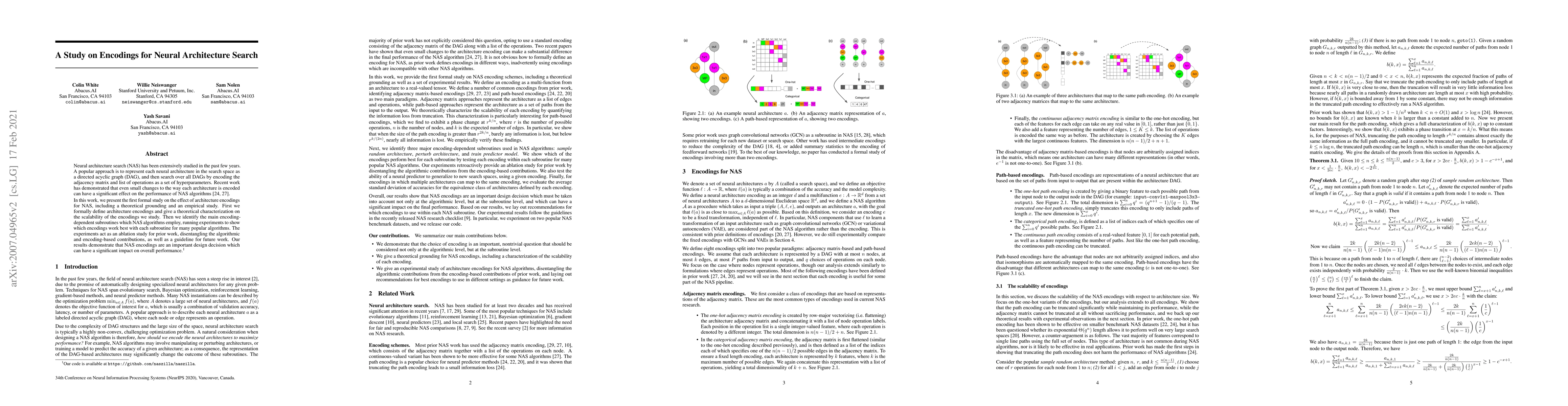 Thumbnail for A Study on Encodings for Neural Architecture Search